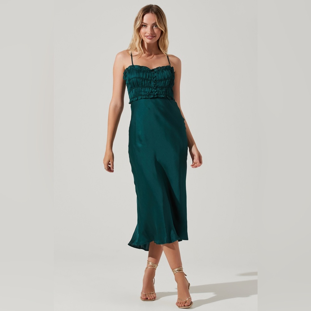 ASTR Zola Smocked Midi Dress